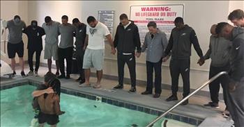 Eagles Football Player Baptized In Hotel Pool