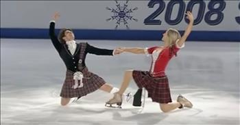 Brother-Sister Ice Skating Routine With Scottish Dance