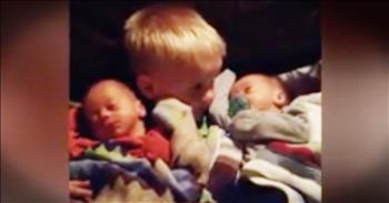 Big Brother Doesn’t Want To Let Go Of Baby Twins