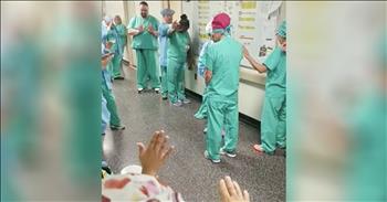 Hospital Staff Gathers Together To Pray