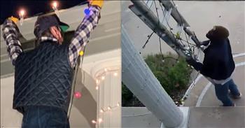 Good Samaritan Rescues ‘Man’ From Christmas Light Display