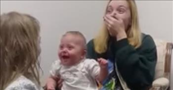 Deaf Baby Hears Sister’s Voice For The First Time And Cannot Stop Laughing