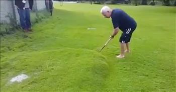 Man Pops Giant ‘Lawn Bubble’ In His Backyard