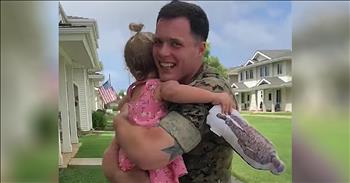 Marine Orchestrates Homecoming Surprise For His Daughter