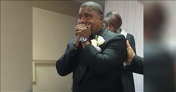 Teary-Eyed Groom Reacts To Bride Walking Down The Aisle