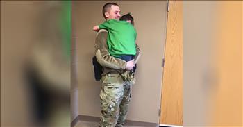 Returning Soldier Surprises Deaf Brother