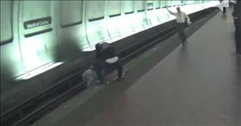 Good Samaritans Save Blind Man Before Train Hits Him