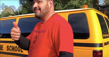 ‘Happiest Man In The World’ Drives A Doggie School Bus Every Day