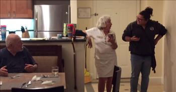 Grandma Gets Surprise Visit From Her Granddaughter