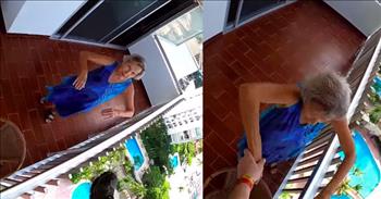 Grandma Saves Base Jumper Dangling From Her Balcony