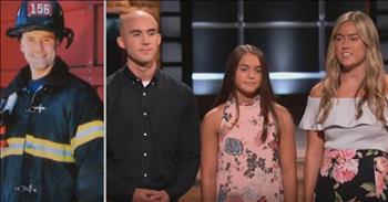 Shark Tank Brought To Tears As Kids Pitch Late Firefighter Dad’s Product