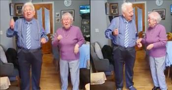 Elderly Irish Couple Lift Spirits With Dance To ‘Stayin’ Alive’