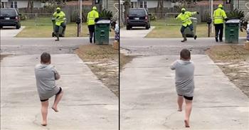 Sanitation Worker And 4-Year-Old Have Sweet Dance Off