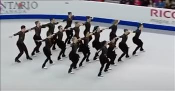 Synchronized Ice Skating Routine Earns Gold