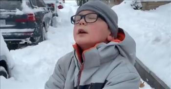 Exhausted 9-Year-Old Shares The Honest Truth About Shoveling Snow