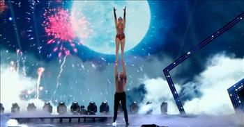 Golden Buzzer Gymnastic Acrobats Stun With High-Flying Semi-Finals Routine