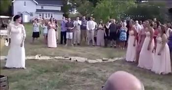 Bouquet Toss Turns Into Surprise Proposal