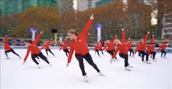 Synchronized Skaters Christmas Routine To ‘Walking In A Winter Wonderland’