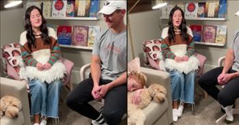 Father-Daughter Duo Sings ‘The Prayer’ For Sleeping Sister And Pups