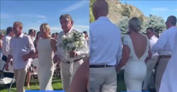 Bride Has 15 Pivotal Men In Her Life Walk Her Down The Aisle