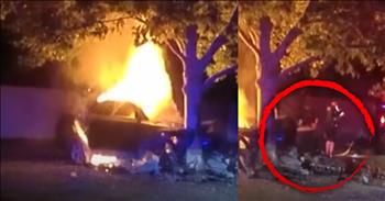 Heroic Officers Race Against Time to Rescue 17-Year-Old from Burning Car