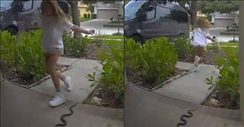 Young Girl Spots Snake on Porch and Her Reaction Is Both Hilarious and Perfectly Relatable