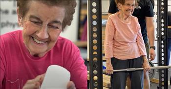 Woman in Her 90s Shows Incredible Strength and Commitment in the Weight Room